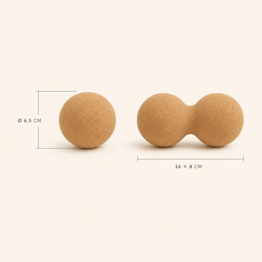 Dimensions des balles de massage en liège