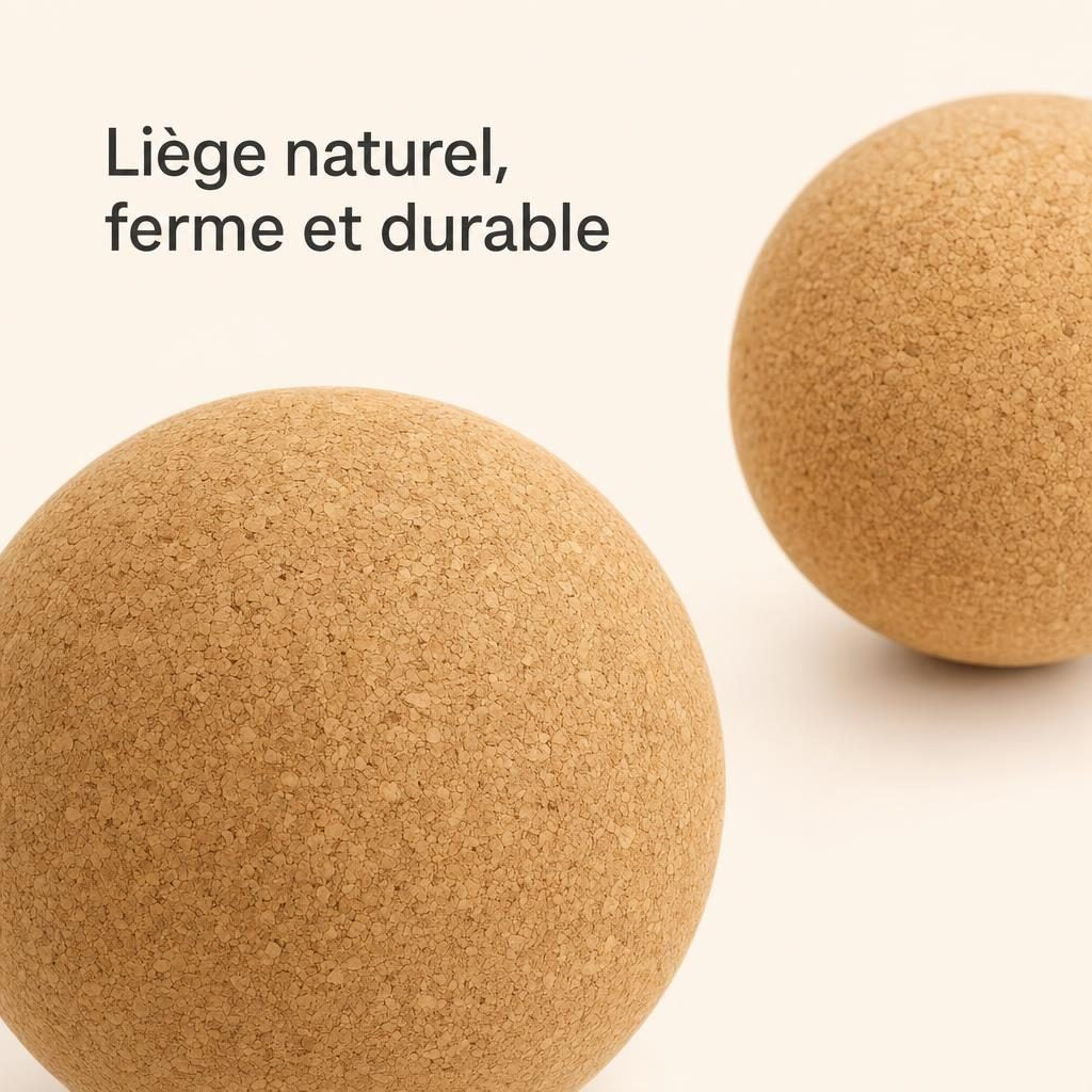 Grain du liège naturel des balles de massage