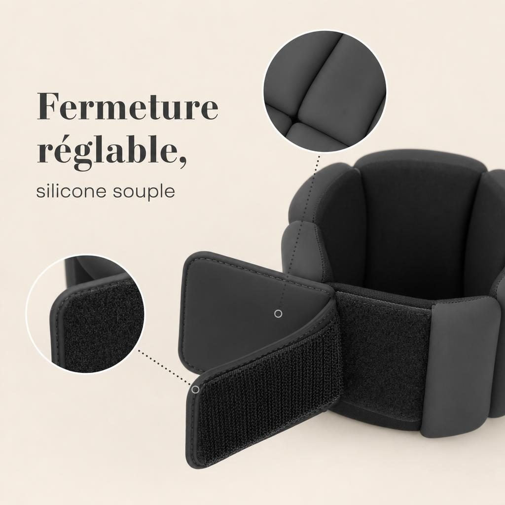 Fermeture auto-agrippante réglable des bracelets lestés