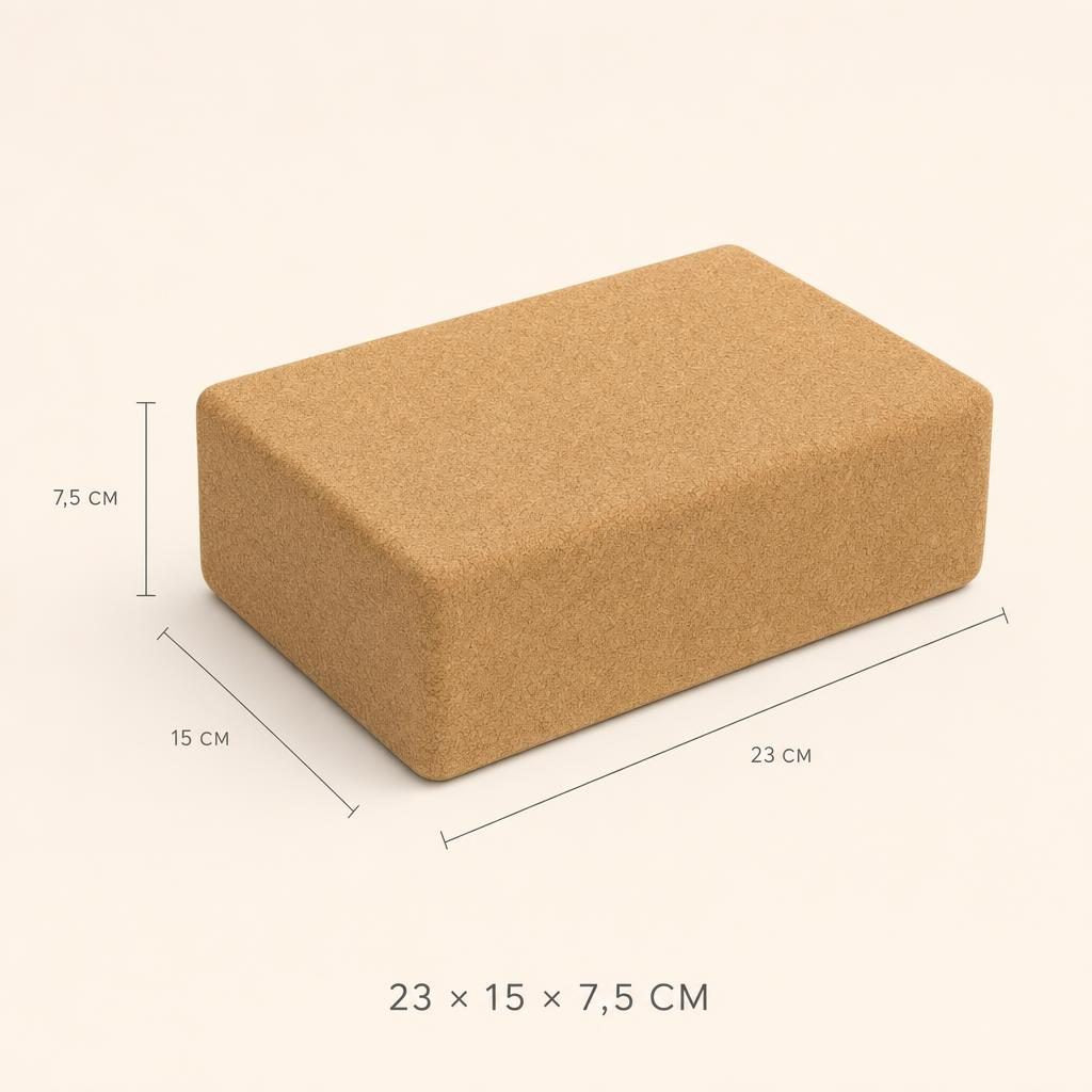 Dimensions de la brique en liège : 23 × 15 × 7,5 cm