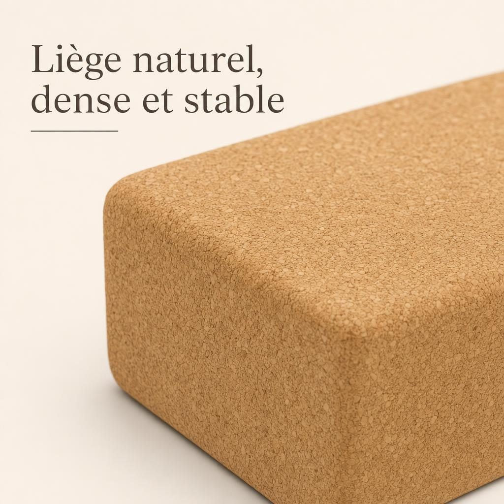 Gros plan sur le grain du liège naturel de la brique