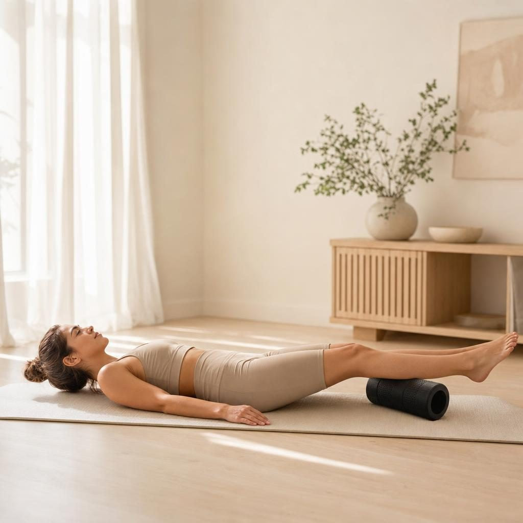 Récupération des mollets avec le rouleau de massage