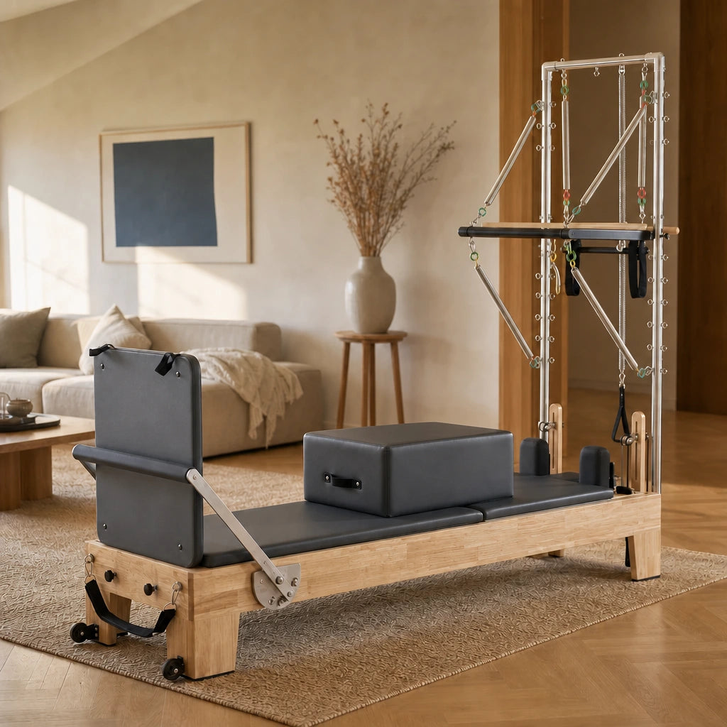 Reformer Tour Alta — 2-en-1 avec Tour en Bois de Chêne