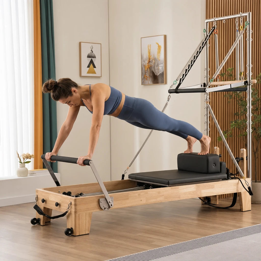 Reformer Tour Alta — 2-en-1 avec Tour en Bois de Chêne