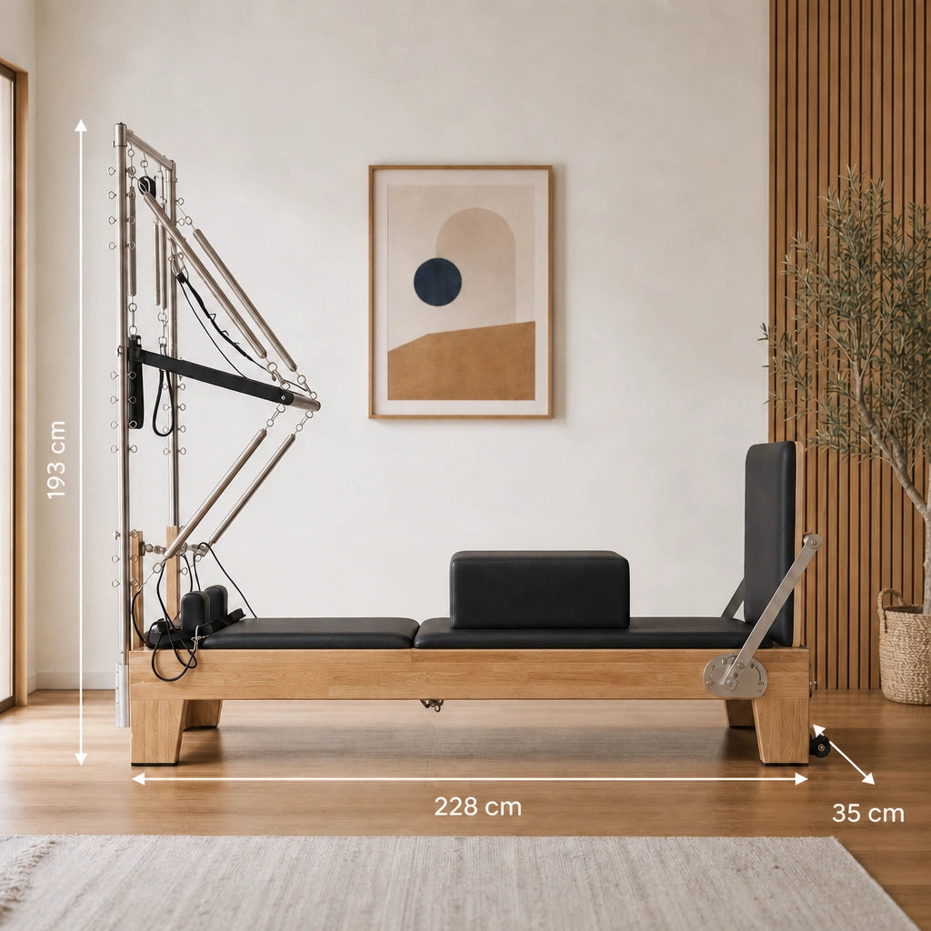 Reformer Tour Alta — 2-en-1 avec Tour en Bois de Chêne